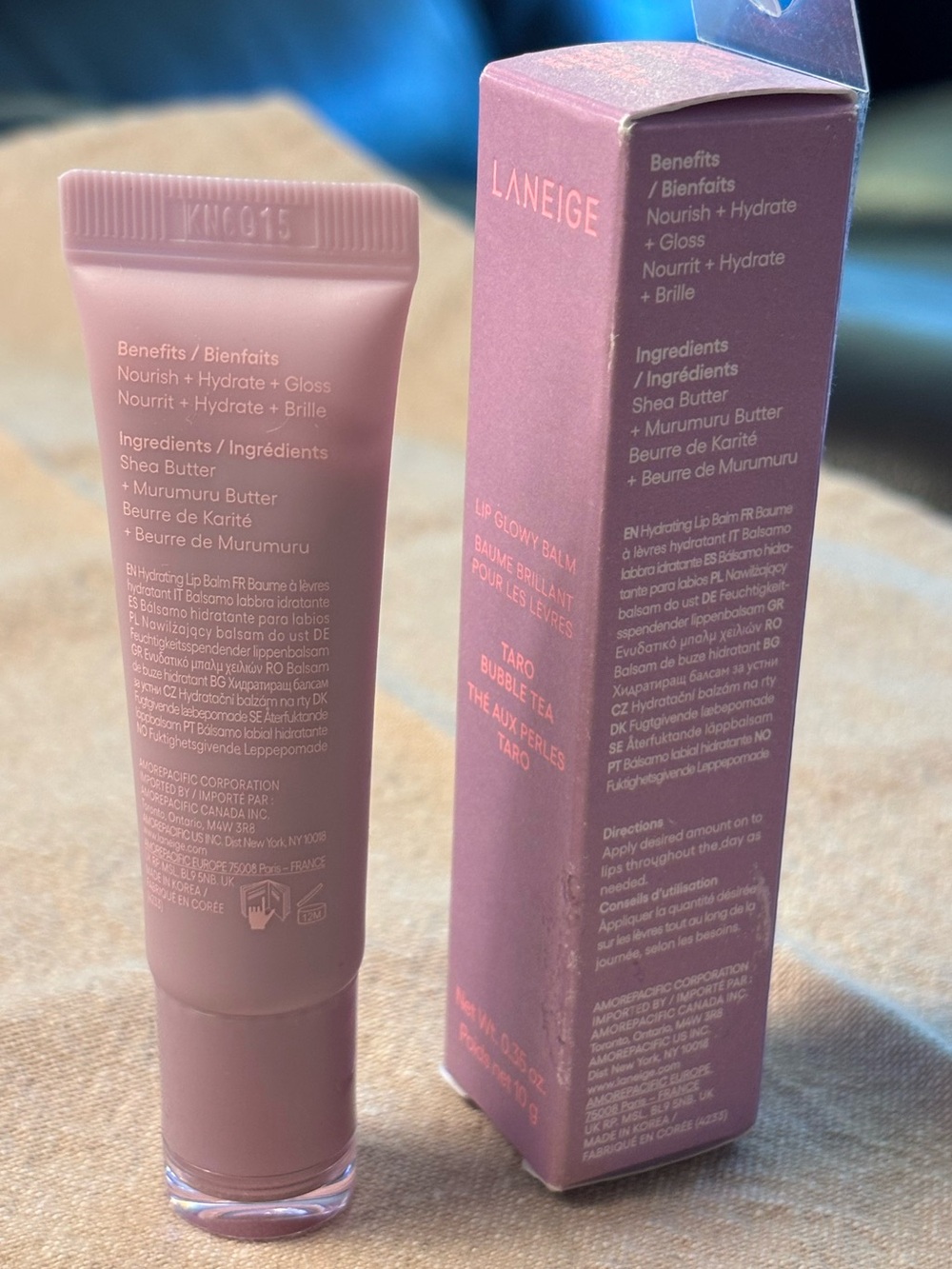 LANEIGE Lip Glowy Balm Taro Bubble Tea — new in box - Picture 5 of 6
